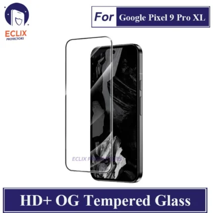 ECLIX Google Pixel 9 Pro XL HD+ OG Tempered Glass Screen Protector – Premium Shield, Full Protection, Black Borders, Crystal Clear