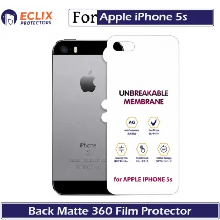 Apple iPhone 5s Back Matte Membrane Protector | 360° Hydrogel Film | Anti Scratch Full Coverage | ECLIX