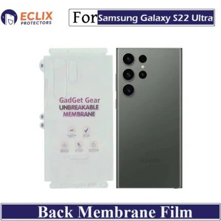 Samsung Galaxy S22 Ultra Back Membrane Film Hydrogel Back Protector Matte Anti Scratch Skin