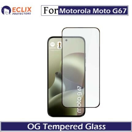 Motorola Moto G67 OG Tempered Glass 9H Full Glue Screen Protector HD Clear Anti Scratch