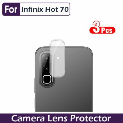 Infinix Hot 70 Flexible 9H Camera Lens Protector (3 Pcs) HD Clear Soft Nano Film